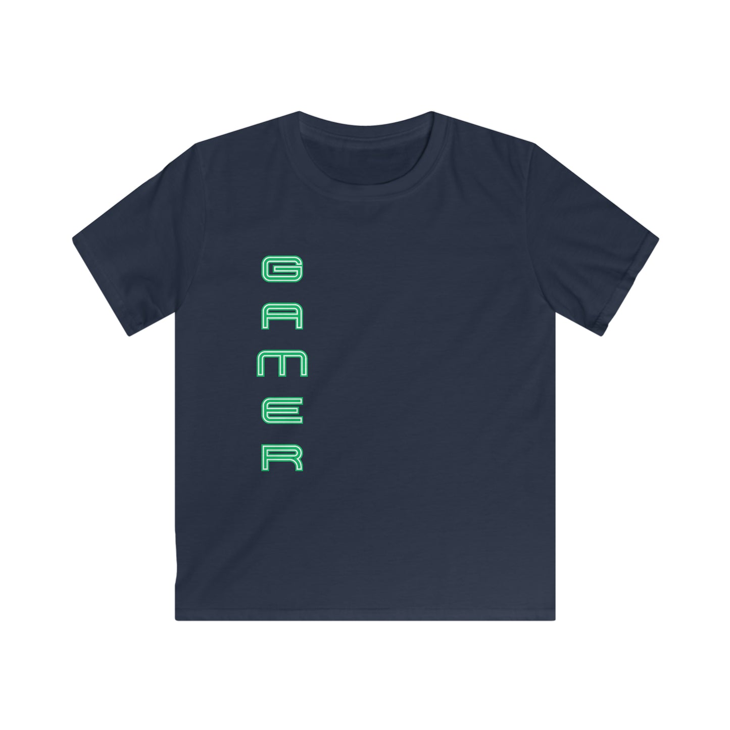 Mikk Collection - Gamer Green Kids Softstyle Tee